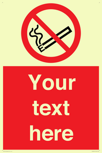 Custom No E-cigarettes / Vaping Sign